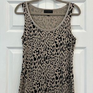 Banana Republic Animal Print Tank Top - Black and Tan